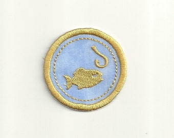 2" Fishing Merit Badge, Patch! Custom Made!