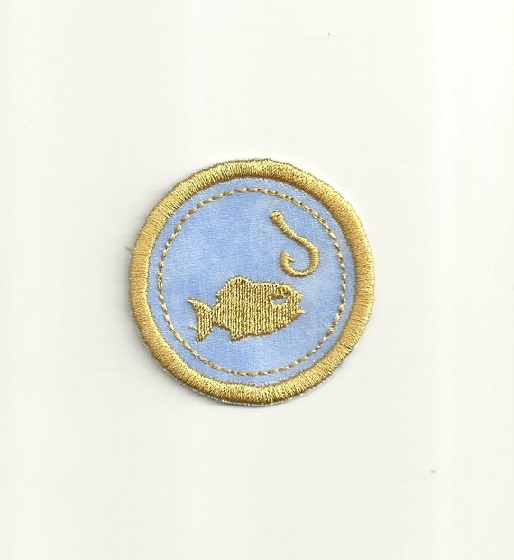 2 Fishing Merit Badge, Patch! Custom Made!