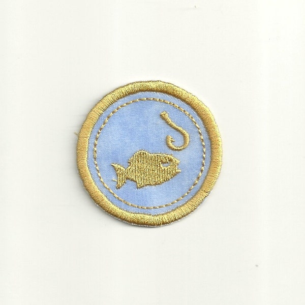 2" Fishing Merit Badge, Patch! Custom Made!