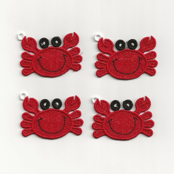 2 » Crab Lace Charm / Ornement, ensemble de 4, couleur personnalisée!