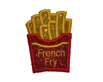 French Fries Iron On Brilliant NO MESS glitter PN48
