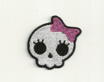 Girl Skull Patch! Custom Made!
