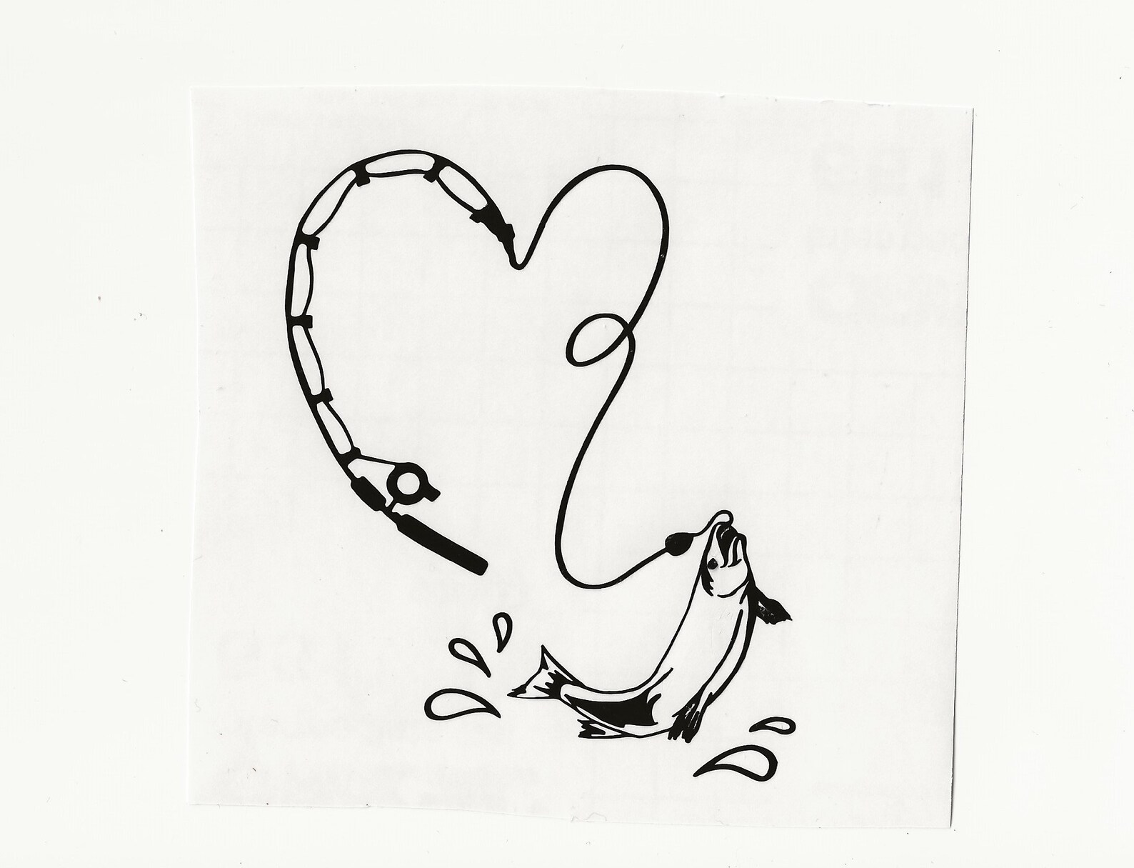 Fishing Rod Heart With Fish, Vinyl Decal Multiple Sizes and Colors Custom Made Etsy