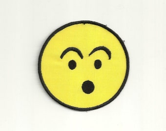 Surprised Smiley Face Patch! Custom Made!