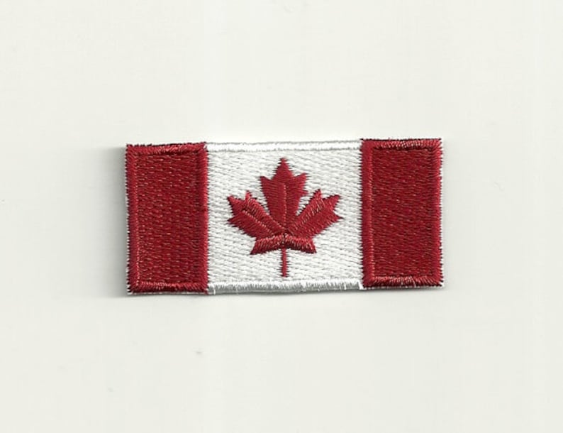 Tiny Canadian Flag Patch Custom Made F26 image 1