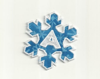 SnowFlake Alphabet Patch, 4" Custom Made!