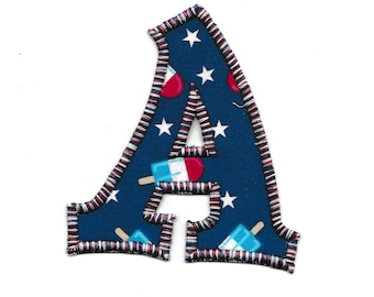 Any Letter, Patriotic Ice Cream Varsity Patch! Custom Made!