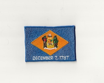 3" Delaware State Flag Patch Custom Made!