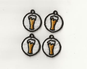 1" Beer Mug Charms, set of 4!