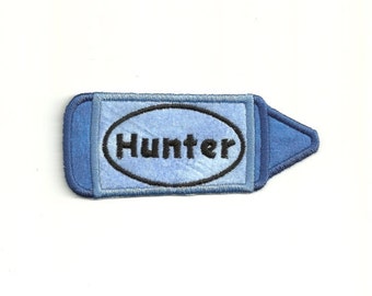 Your Name on a Crayon Patch, Any Color! Custom Made! AP107