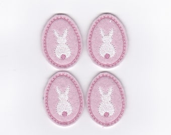 2" Cotton Tail Easter Egg Rabbit Felties, Set of 4 custom color!
