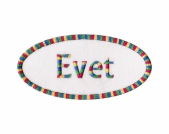 Rainbow Name Patch! Any Color Of Name and Border Custom Made!