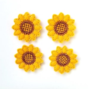 Sunflower Felties! Custom Color, Set of 4!