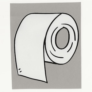 Toilet Paper Vinyl Decal 3!  Multiple sizes custom made!