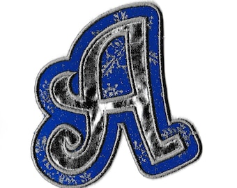 Curlz Snowflake Letter Patch! Custom Made! LET6