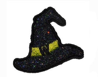 Witches Hat 2 inch Glitter Iron On Brilliant NO MESS glitter PN102