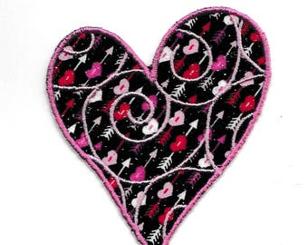 Printed Heart Patch! Custom Made!