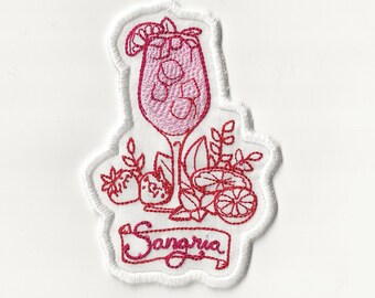 4" Sangria Drink Patch! Custom Made!