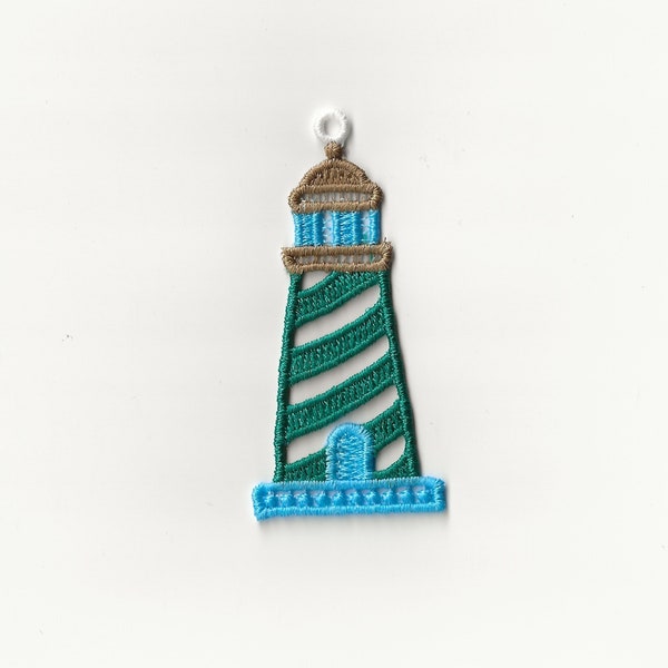 3" Lighthouse Dentelle Charm / Ornement, Couleur personnalisée!