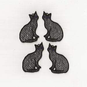 2&quot; Katze Spitze Charms, Satz von 4!