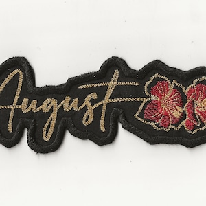 8月の誕生花、グラジオラスのワッペン！オーダーメイド！AP144