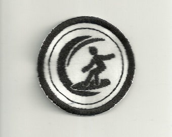 2" Surfing Merit Badge, Patch! Any Color combo! Custom Made!