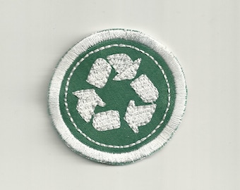 2" Recycling Merit Badge, Patch! Custom Made!