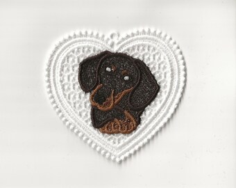4" I Love my Dachshund Charm/Ornament!