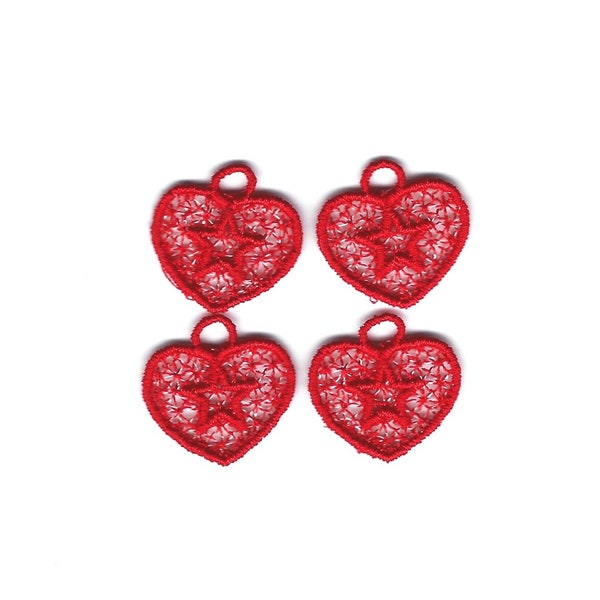 1” Heart Locket Charms, Set of 4!