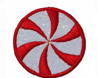 1.5" Glitter Peppermint Patch! NO MESS!! PN61