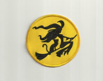 Flying Witch Silhouette Patch! Custom Made!
