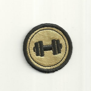 2&quot; Weight Lifting Merit Badge, Patch! Any Color combo! Custom Made!
