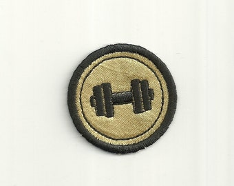 2" Weight Lifting Merit Badge, Patch! Any Color combo! Custom Made!