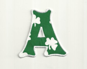 Clover Saint Patrick's Day Letter, 4" Patch! Custom Made!