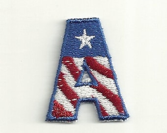 Tiny American Flag Letters. Custom Made! LET7