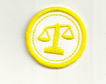 Zodiac Libra Merit Badge, Patch! Any Color Combo, Custom Made!