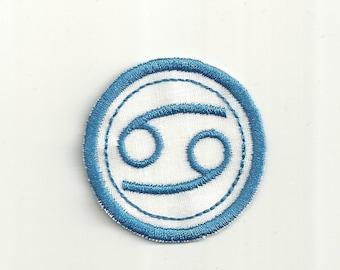 Zodiac Cancer Merit Badge, Patch! Any Color Combo, Custom Made!
