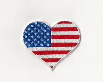 USA, Heart Patch, Multiple Sizes!