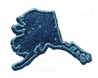 2.5" Glitter Alaska State Patch!  PN18
