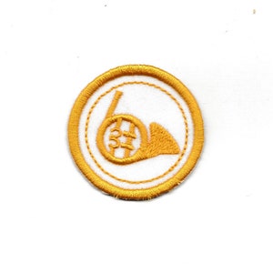 2&quot; French Horn Merit Badge, Patch! Any Color combo! Custom Made!