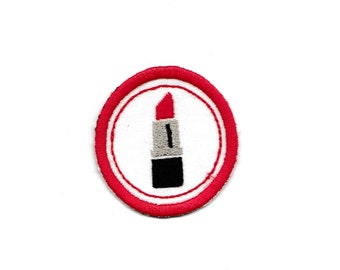 2" Lipstick Merit Badge, Patch! Any Color combo! Custom Made!