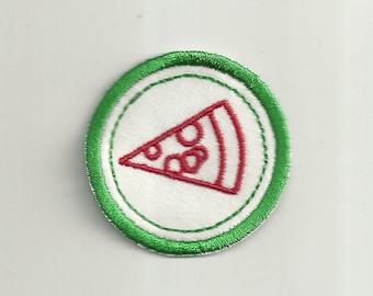 2" Pizza Merit Badge, Patch! Any Color combo! Custom Made!