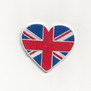 British, Heart Patch, Multiple Sizes!