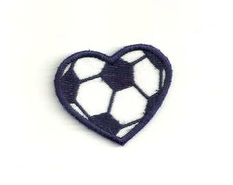 Soccer Ball Heart Patch! Custom Made! AP89