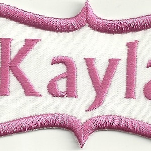 Your Name in a Border Patch, Any Color Combo Custom Made image 2