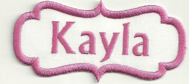 Your Name in a Border Patch, Any Color Combo Custom Made image 2