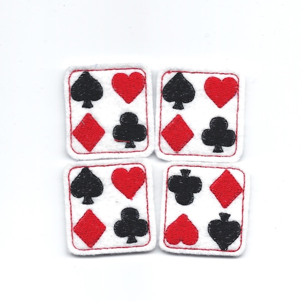 Playing Cards Felties! Custom Color, Set of 4!