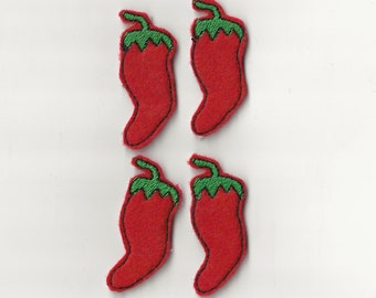 Chili Pepper Felties! Custom Color, Set of 4!