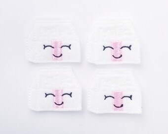 Kawaii Milk Felties! Set of 4!