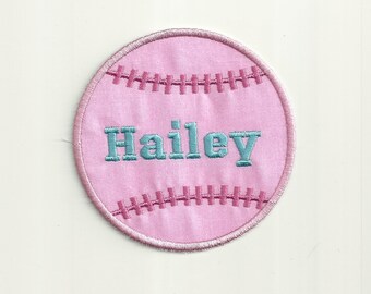 Your Name or Initial on a Girly Baseball Patch! Custom Made!